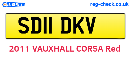 SD11DKV are the vehicle registration plates.