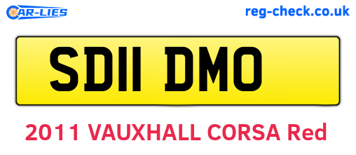 SD11DMO are the vehicle registration plates.
