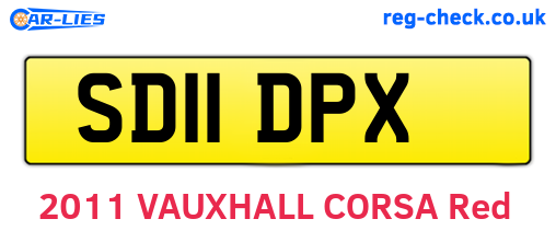 SD11DPX are the vehicle registration plates.