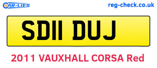 SD11DUJ are the vehicle registration plates.