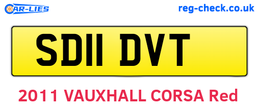 SD11DVT are the vehicle registration plates.