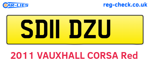 SD11DZU are the vehicle registration plates.