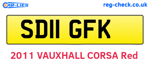SD11GFK are the vehicle registration plates.