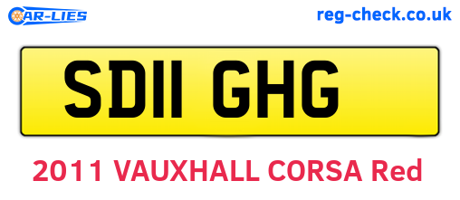 SD11GHG are the vehicle registration plates.