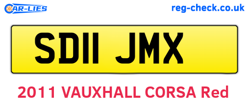 SD11JMX are the vehicle registration plates.