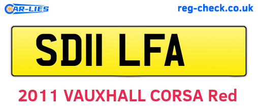 SD11LFA are the vehicle registration plates.