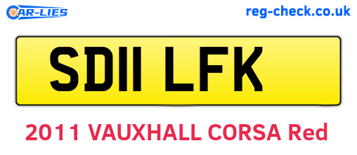 SD11LFK are the vehicle registration plates.