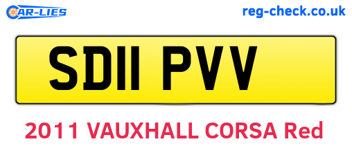 SD11PVV are the vehicle registration plates.