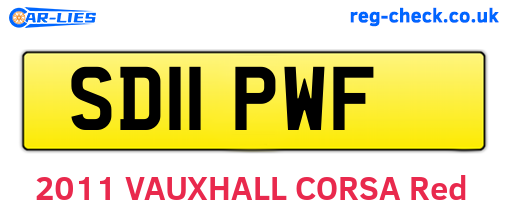 SD11PWF are the vehicle registration plates.