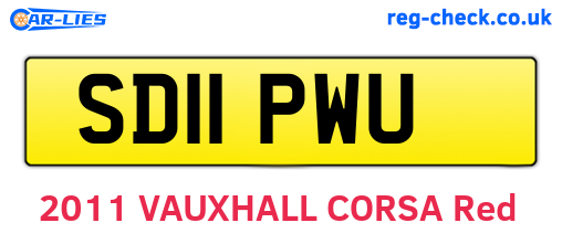 SD11PWU are the vehicle registration plates.