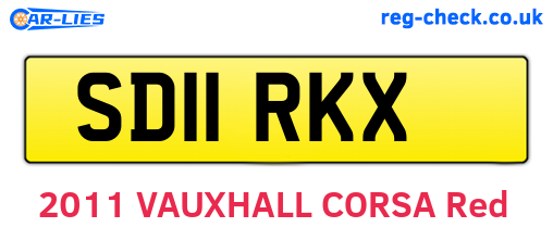 SD11RKX are the vehicle registration plates.