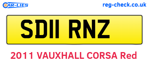 SD11RNZ are the vehicle registration plates.