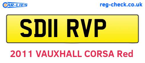 SD11RVP are the vehicle registration plates.