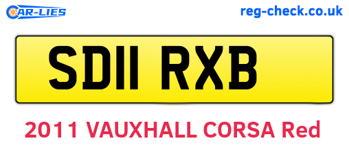 SD11RXB are the vehicle registration plates.