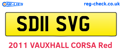 SD11SVG are the vehicle registration plates.