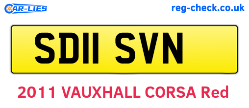 SD11SVN are the vehicle registration plates.
