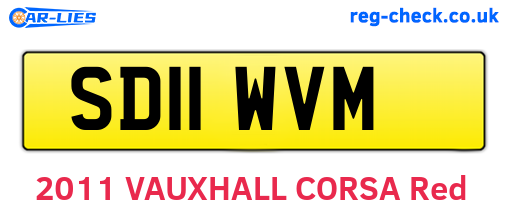 SD11WVM are the vehicle registration plates.