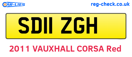 SD11ZGH are the vehicle registration plates.