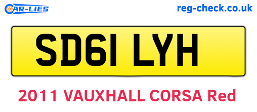 SD61LYH are the vehicle registration plates.