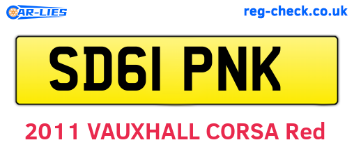 SD61PNK are the vehicle registration plates.