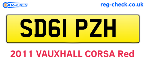 SD61PZH are the vehicle registration plates.