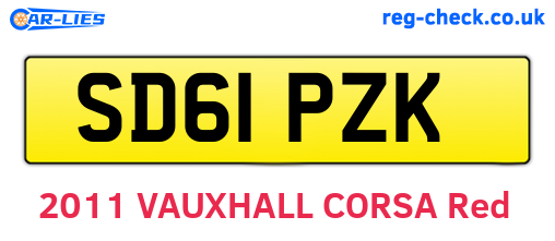 SD61PZK are the vehicle registration plates.