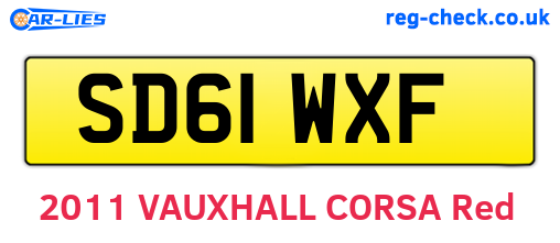 SD61WXF are the vehicle registration plates.
