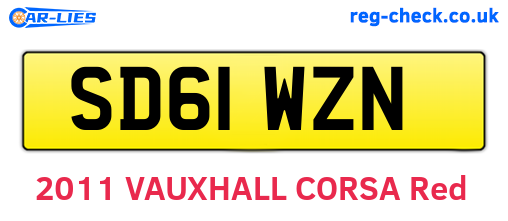SD61WZN are the vehicle registration plates.