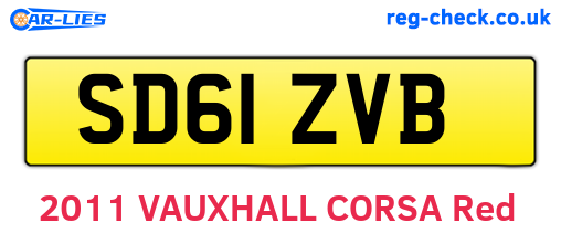SD61ZVB are the vehicle registration plates.
