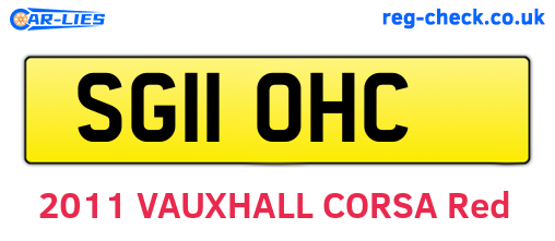 SG11OHC are the vehicle registration plates.