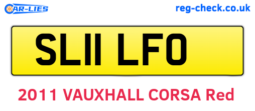 SL11LFO are the vehicle registration plates.