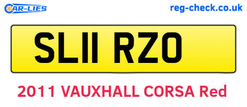 SL11RZO are the vehicle registration plates.