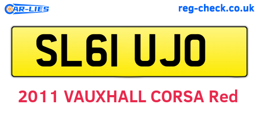 SL61UJO are the vehicle registration plates.