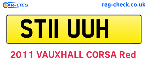 ST11UUH are the vehicle registration plates.