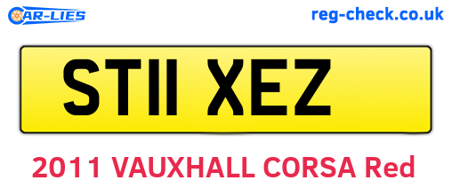 ST11XEZ are the vehicle registration plates.
