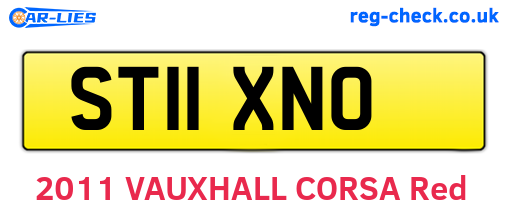 ST11XNO are the vehicle registration plates.