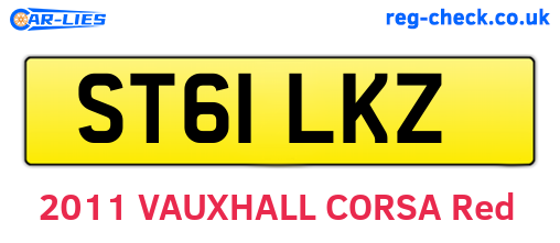 ST61LKZ are the vehicle registration plates.