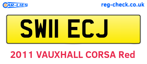 SW11ECJ are the vehicle registration plates.