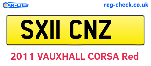 SX11CNZ are the vehicle registration plates.