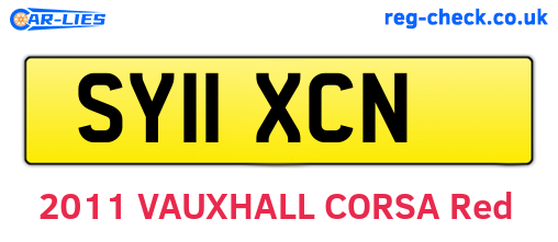 SY11XCN are the vehicle registration plates.
