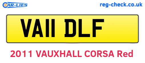 VA11DLF are the vehicle registration plates.