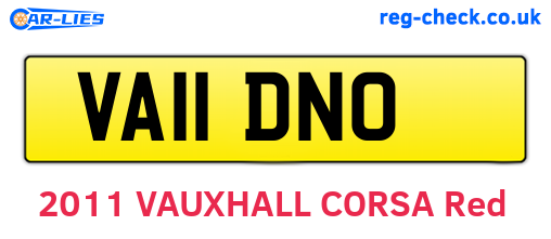VA11DNO are the vehicle registration plates.