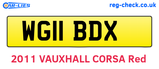 WG11BDX are the vehicle registration plates.