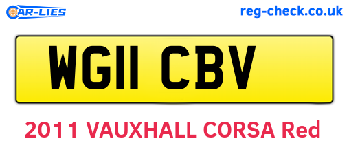 WG11CBV are the vehicle registration plates.
