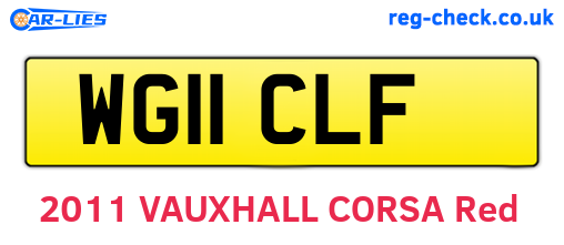 WG11CLF are the vehicle registration plates.