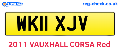 WK11XJV are the vehicle registration plates.