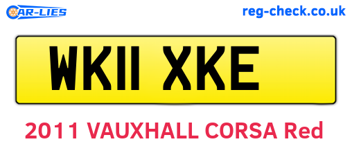 WK11XKE are the vehicle registration plates.