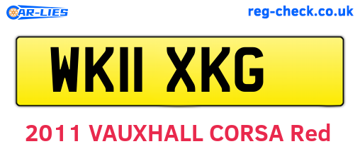 WK11XKG are the vehicle registration plates.
