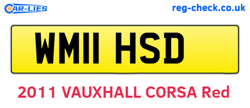 WM11HSD are the vehicle registration plates.