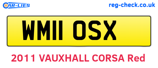WM11OSX are the vehicle registration plates.